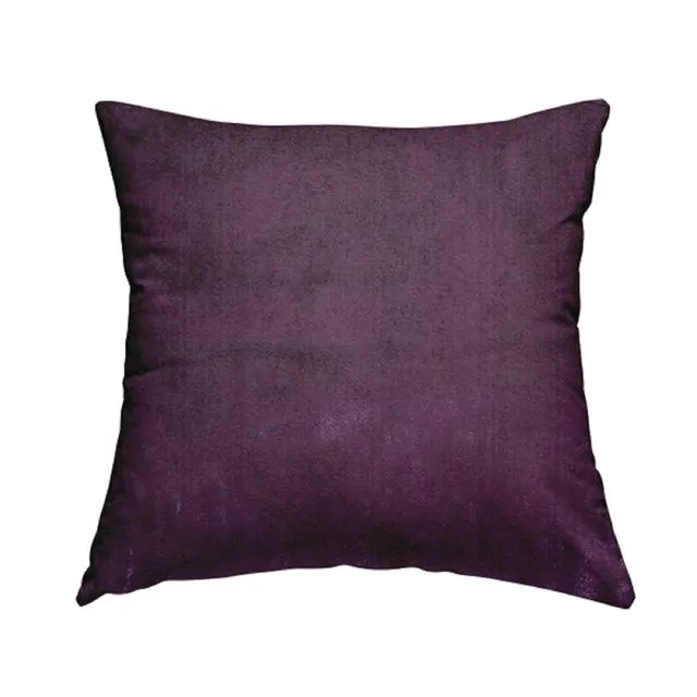 Velvet Fabric Lustrous Violet Purple Plain Cushions Piped Finish Handmade To Order-Rectangle