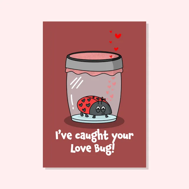 Love bug Valentines Day Card