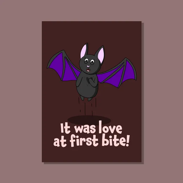 Love at First Bite Valentines Day Card