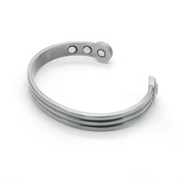 Axle Pewter Torque magnetic bangle - large