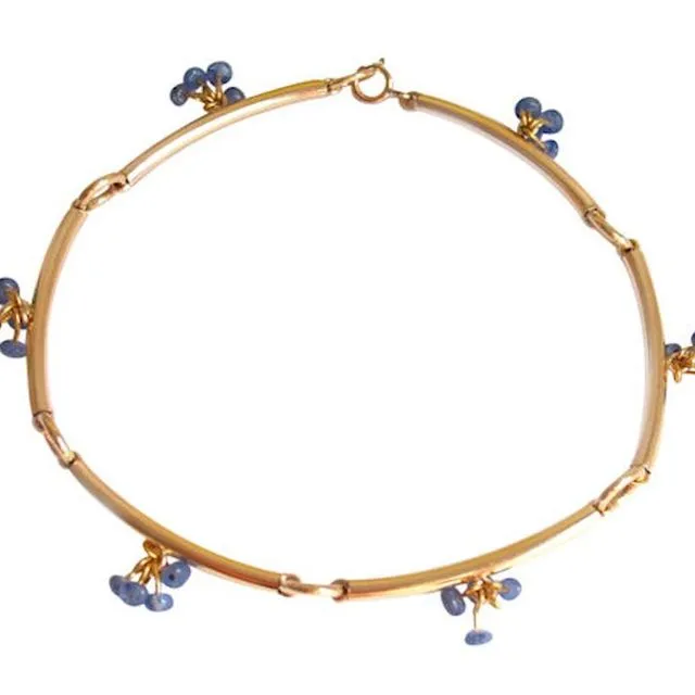 Gemshine - Ladies - Bracelet - Gold plated - Sapphire - Blue