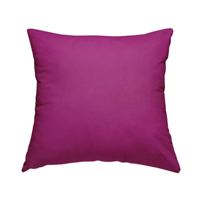 Velvet Fabric Embossed Self Bright Pink Pattern Cushions Piped Finish Handmade To Order-Large