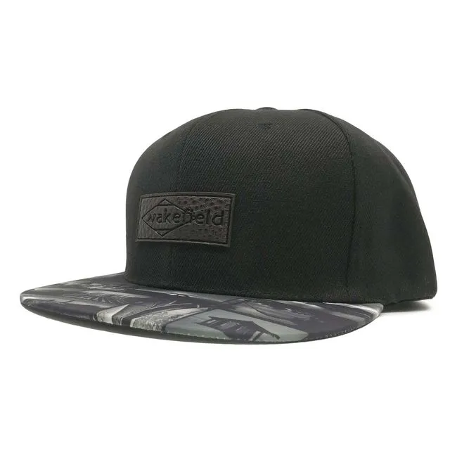 Surf Cap - Black Snapback Hat