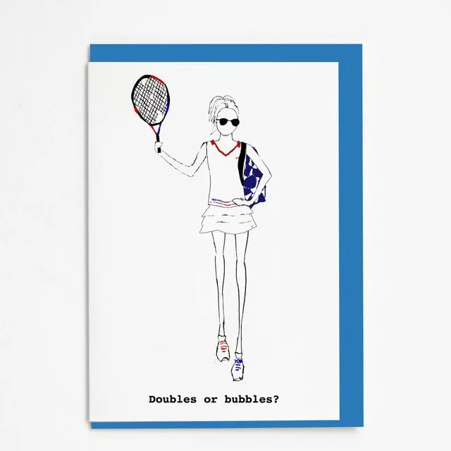 "Tennis Girl" A6 Card - Pack of 6