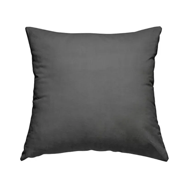 Velvet Fabric Brushed Cotton Anchor Grey Plain Cushions Piped Finish Handmade To Order-Rectangle