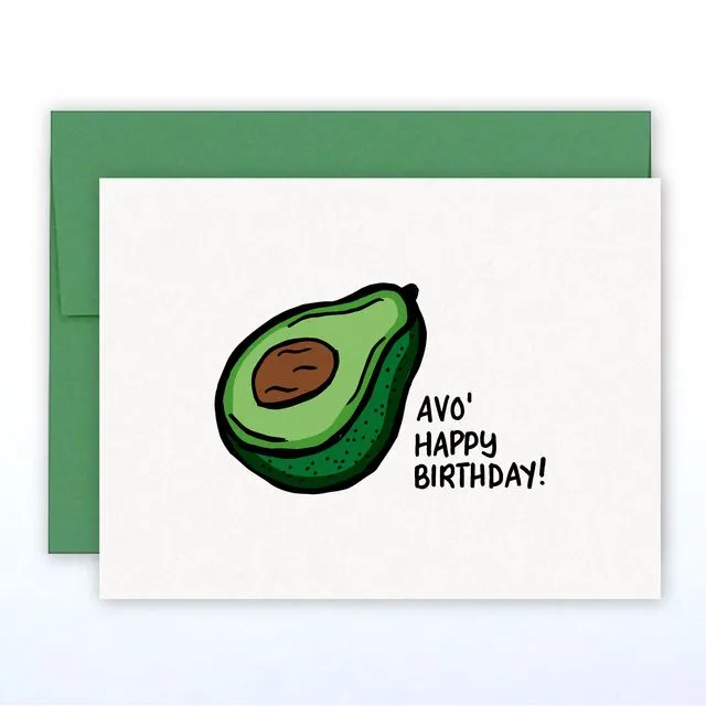 Avo Happy Birthday A2 Greeting Card with Envelope