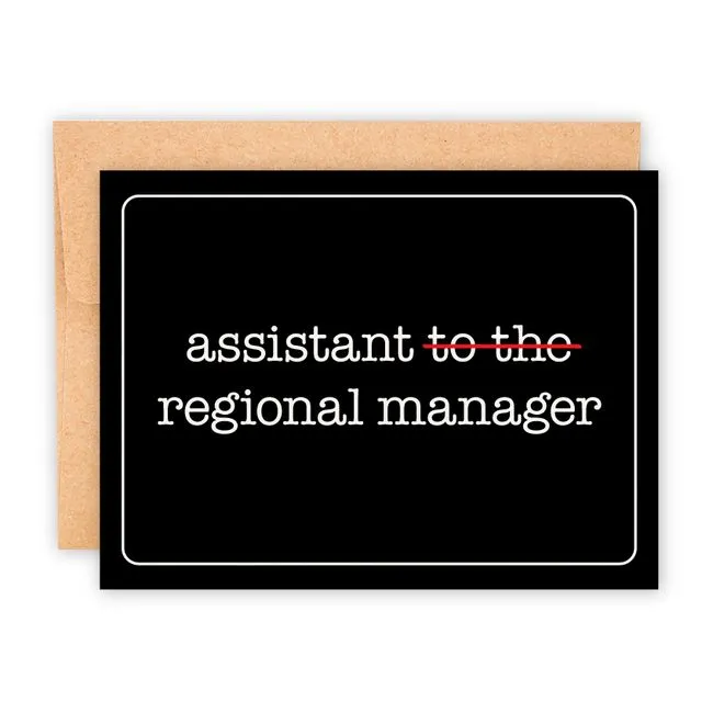 Assistant to the Regional Manager A2 Greeting Card