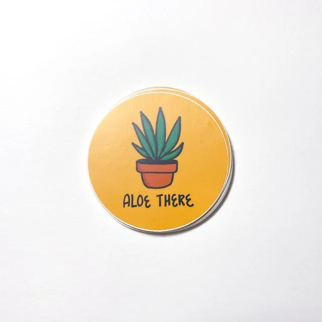 Aloe There 2" Round Sticker
