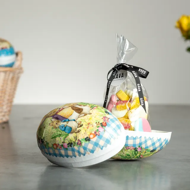 Gava Fillable Durable Card Easter Egg with Scandi Design | Empty Egg For Easter Egg Hunt | Easter Decoration | Ideal Spring Gift | Sustainable & Reusable | 15cm | Herr Kanin