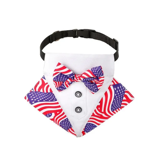 Triangle Bow Tie Pet - American Flag