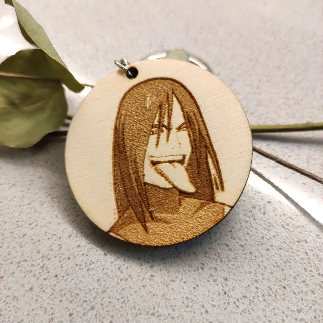 Wooden Naruto Keychain, Anime Keyring, Orochimaru