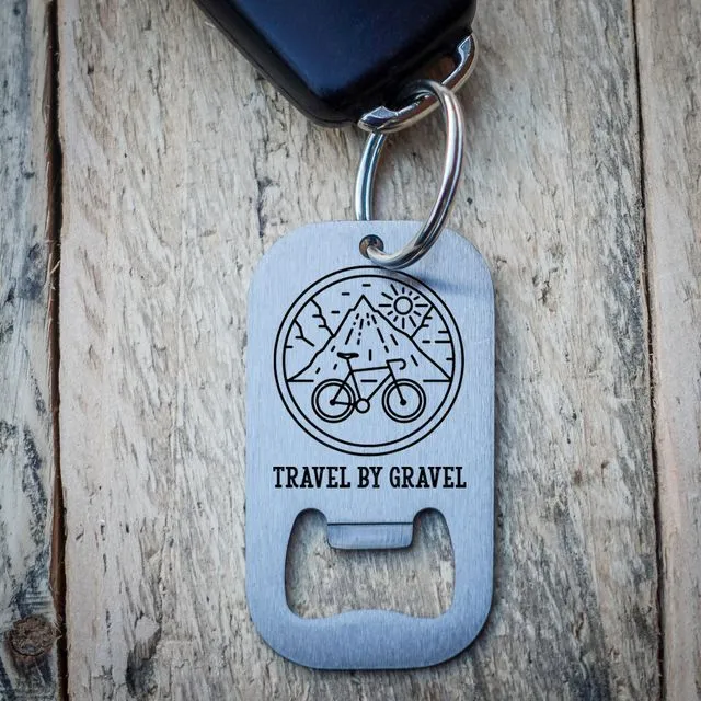 Travel By Gravel Key Ring Stainless Steel Bottle Opener