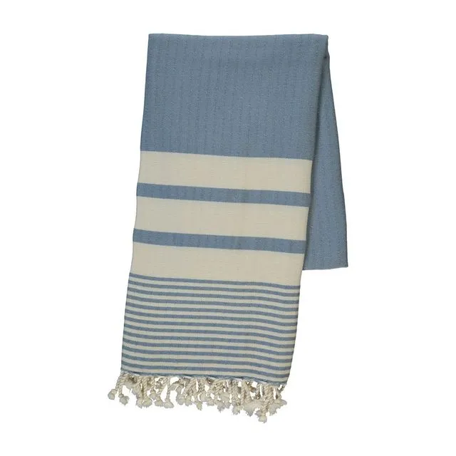 Turkish Bath Towel - Air Blue
