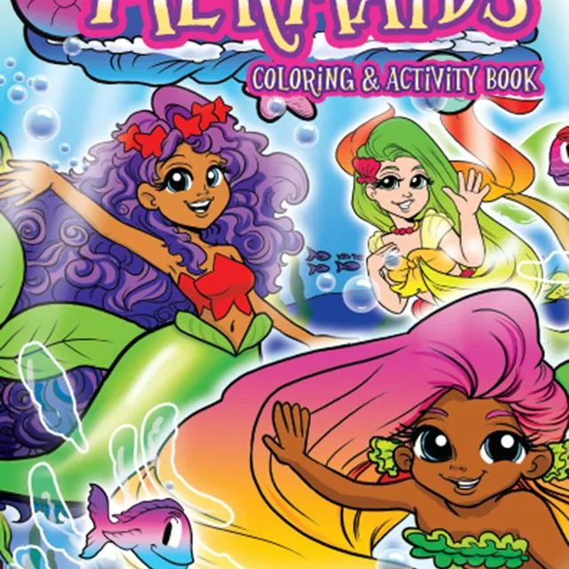 Mermaids Travel Tablet Coloring Book (12 Pack)