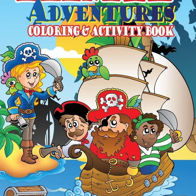 Pirate Adventures Travel Tablet Coloring Book (12 Pack)