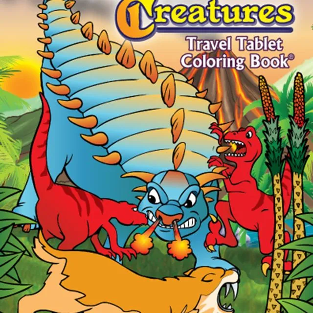 Prehistoric Creatures Travel Tablet Coloring Book (12 Pack)