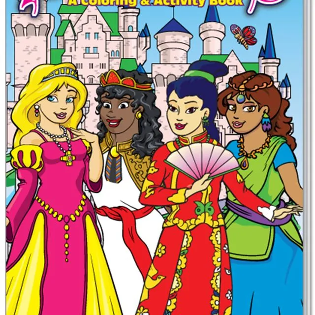 Princesses Travel Tablet Coloring Book (12 Pack)