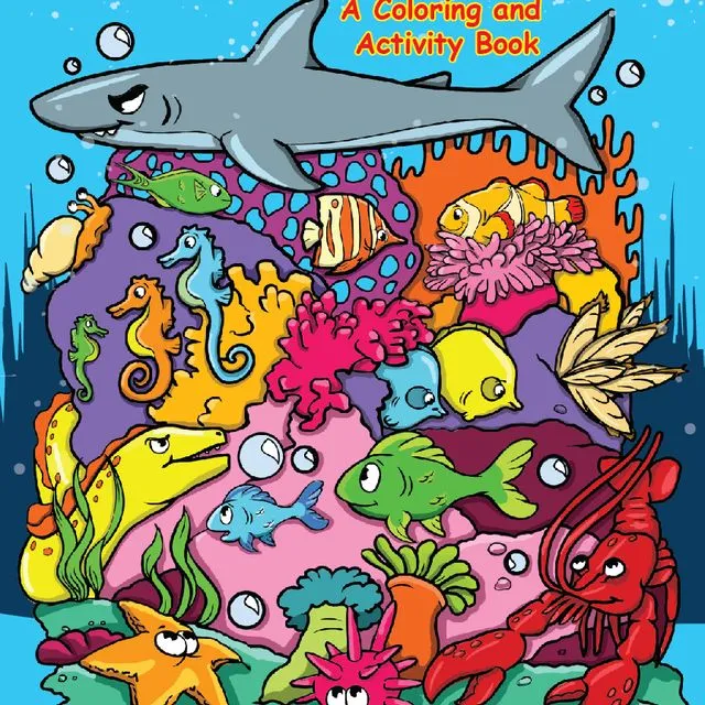 Sea Creatures Travel Tablet Coloring Book (12 Pack)