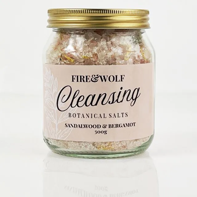 Cleansing Botanical Bath Salts | Sandalwood & Bergamot