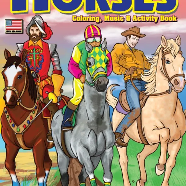 Horses Travel Tablet Coloring Book (12 Pack)