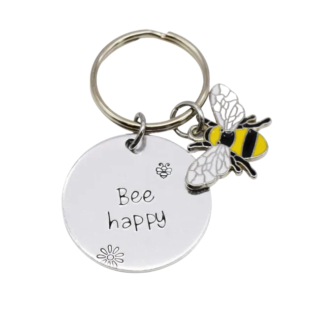 Bee Happy Keyring