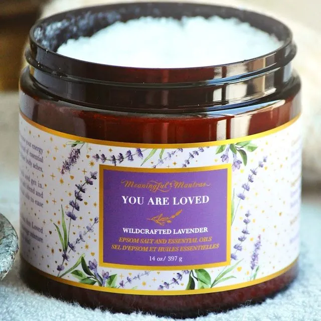 You Are Loved Wildcrafted French Lavender 14oz Epsom Salt