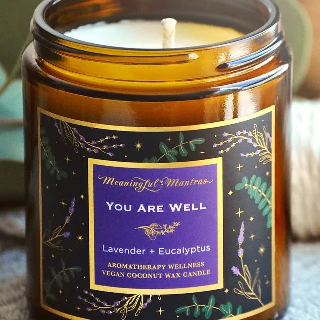 You Are Well Lavender Eucalyptus 8oz Candle