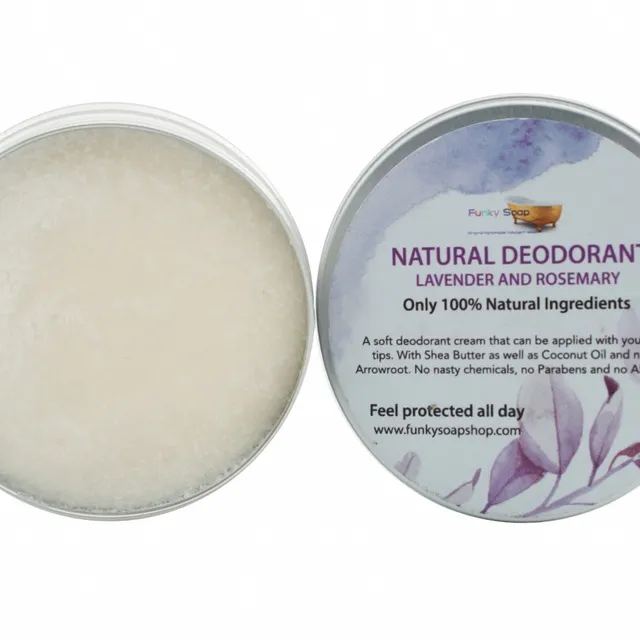 100% Natural Deodorant Lavender & Rosemary, 1 Tub Of 70g