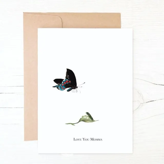 Mother's Day Card. 100 % recycled paper. Card for Mom. Card for Wife. Sustainable.