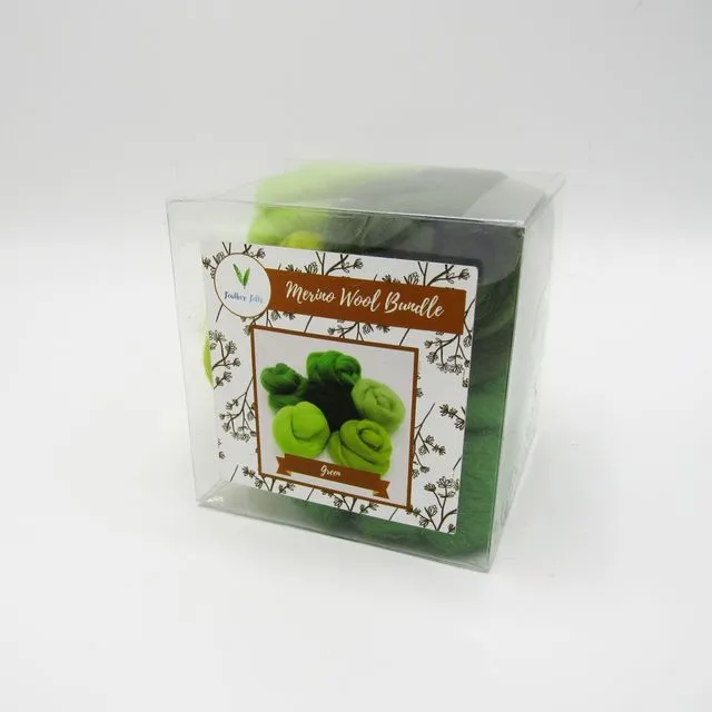 Greens - Merino Wool Bundle (Clear Box)