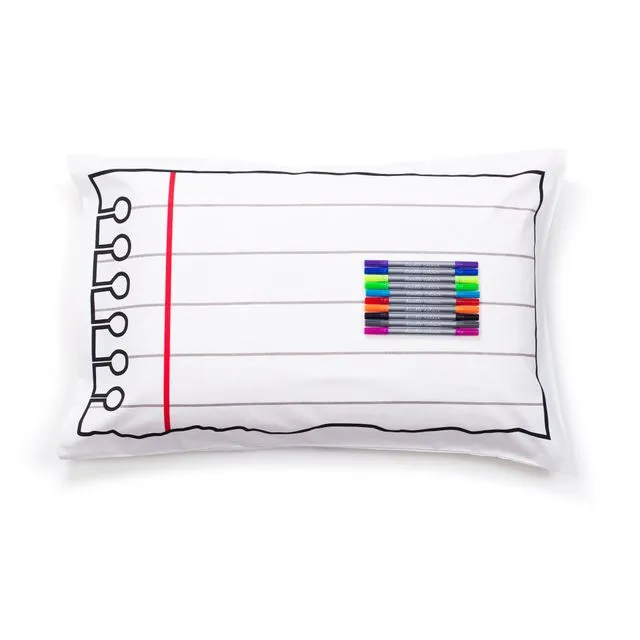 Doodle Notebook Pillowcase