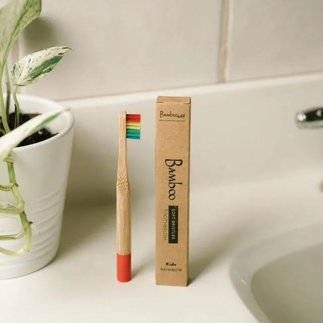 Bamboo Kids Toothbrush-Rainbow
