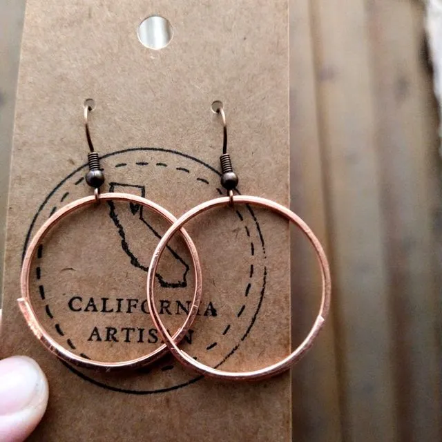 small copper hoop earrings hypoallergenic ear wires