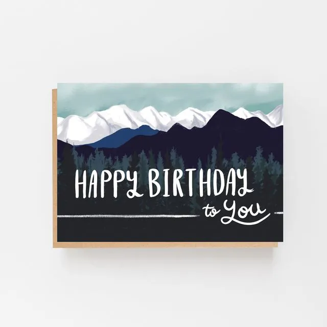 Lomond Paper Co. A6 - Happy Birthday To You - Mountains
