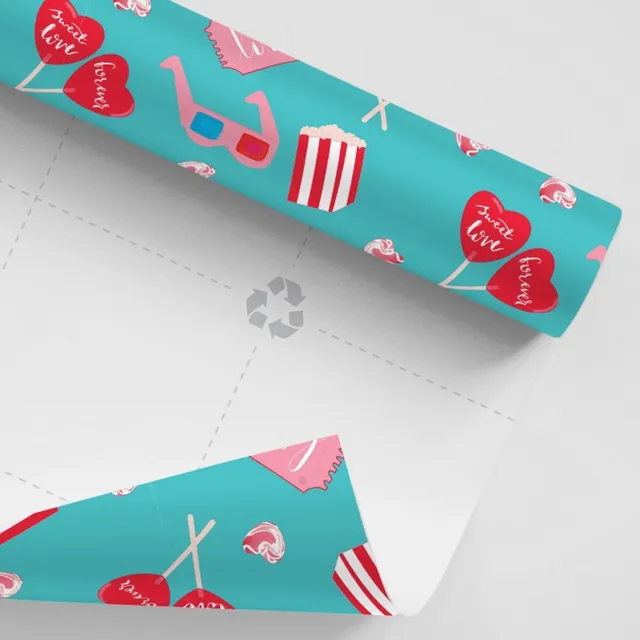 Sweet Love wrapping paper - flat sheets