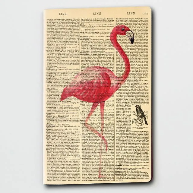 Dictionary Art Flamingo Notebook (WAN22401)