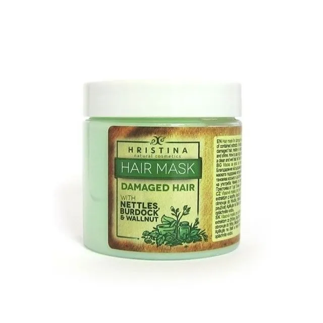 Hair Mask for Damaged Hair with Nettle, Burdock and Walnut, 200 ml