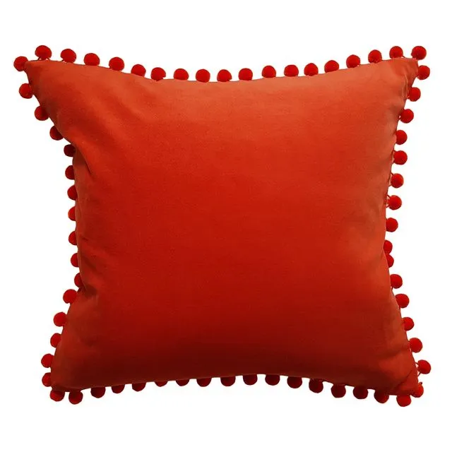 Arabella Burnt Orange Velvet Cushion