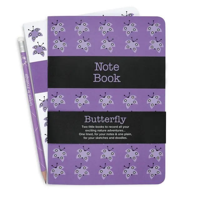 Butterfly Note & Sketch Book Set