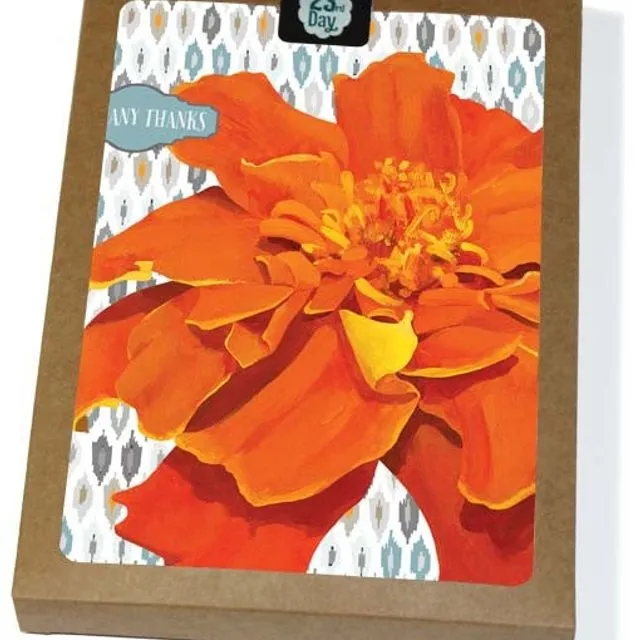 Marigolden Thanks Boxed Cards - Pack of 6