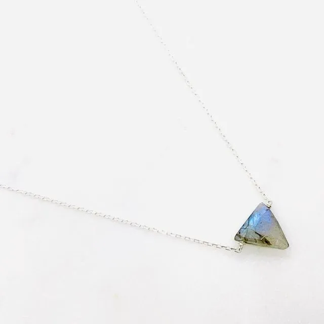 Labradorite Necklace - Simple Triangle