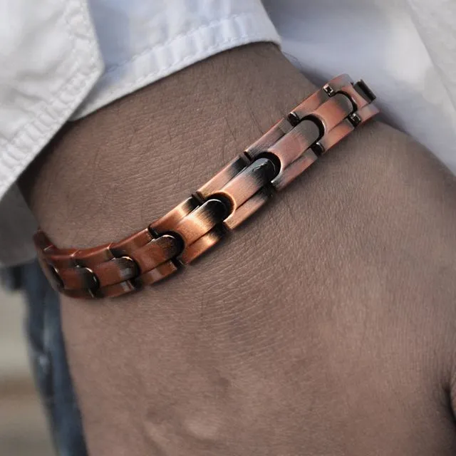 Jaimie Magnetic Link Copper Bracelet