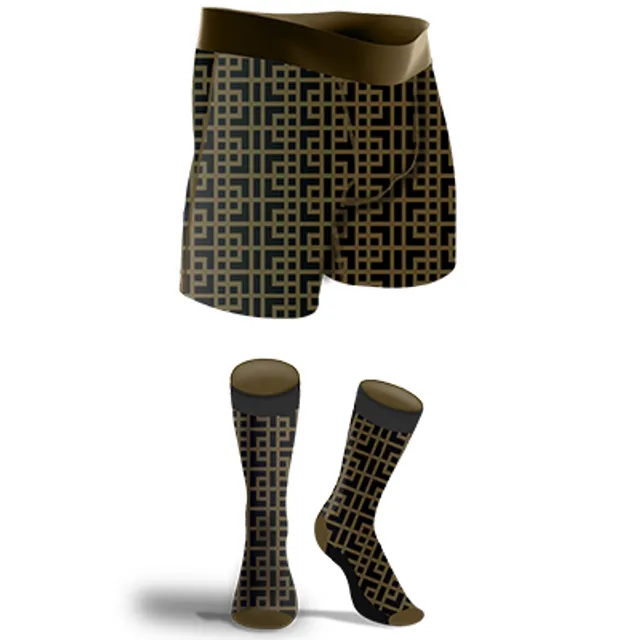Gold Matching Socks and Boxers