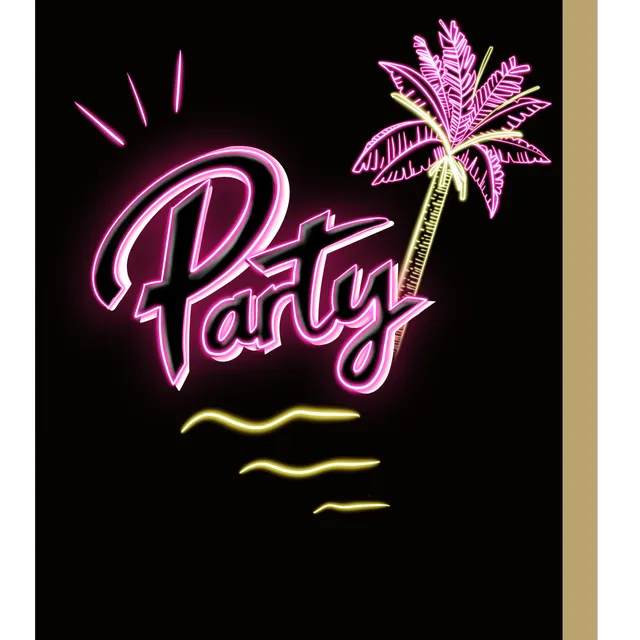 Party Neon Card