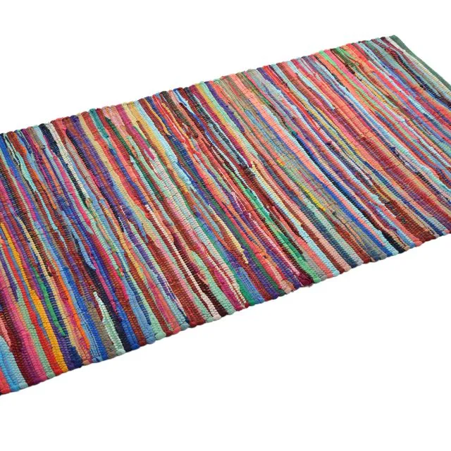Multicoloured Chindi Rag Rug 60 x 180cm