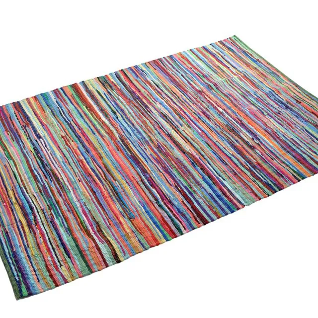 Multicoloured Chindi Rag Rug 70 x 140cm