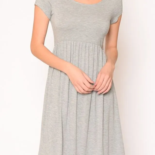 Everyday Solid Babydoll Dress (H GREY.) Multi-sizes pack of 6