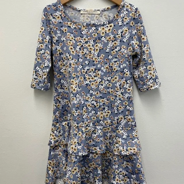 Kids size floral dress (DENIM) Multi-sizes pack of 8