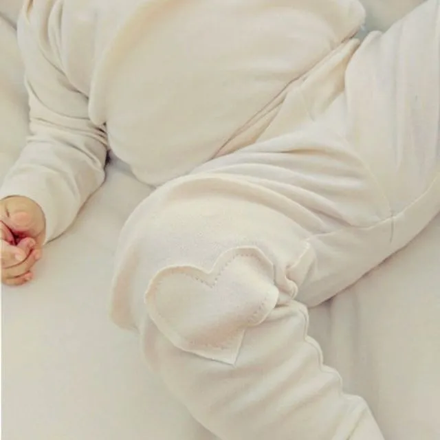 Nature's Hug: Unisex Organic Baby Pants/Leggings - Unbleached and Undyed
