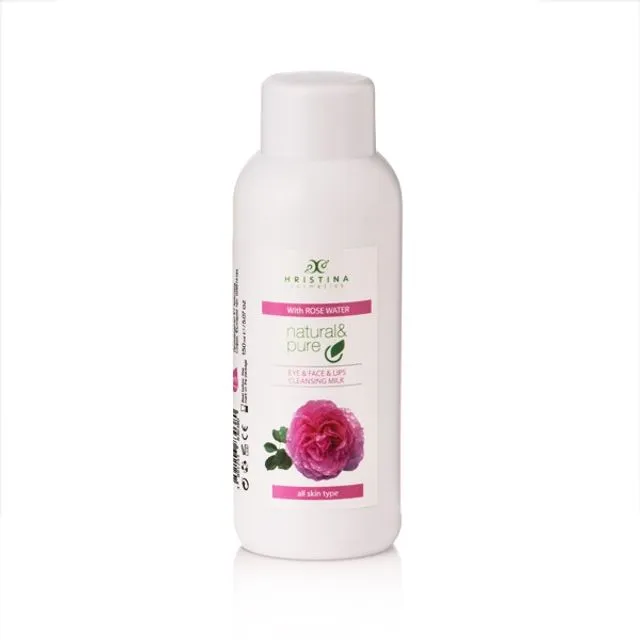 Cleansing Milk for Face, Eyes and Lips with Bulgarian Rose Water, 150 ml